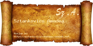 Sztankovics Amadea névjegykártya