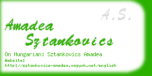 amadea sztankovics business card